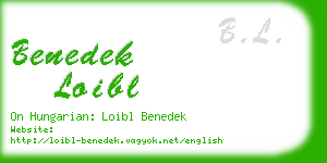 benedek loibl business card